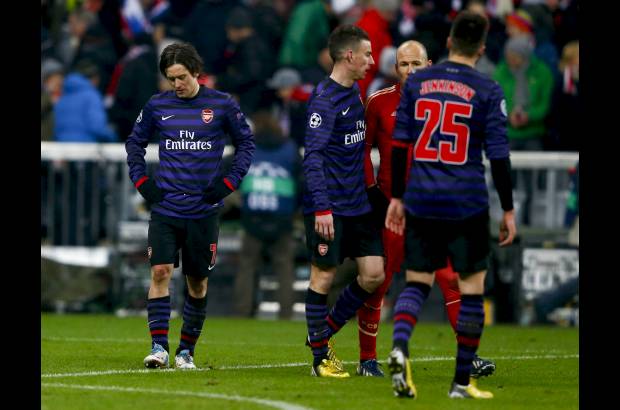 Reuters - En el otro partido, Arsenal venció 2-0 al Bayern Munich, pero quedó eliminado.
