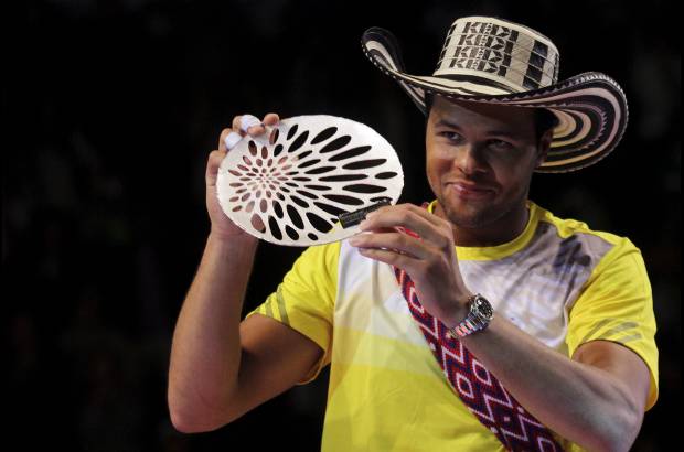 Foto Mauricio Alvarado - El suizo fue enorme al lado de Tsonga en el partido de exhibici&#243;n.