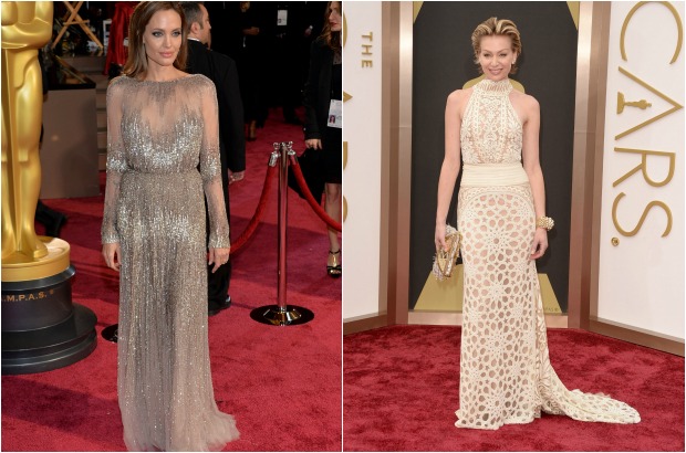 AFP - Angelina Jolie de Elie Saab y Portia de Rossi de Naeem Khan.