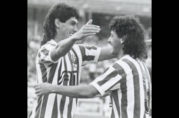 FOTOs archivo, Manuel Saldarriaga y Jaime P&#233;rez - El andino Juan Jairo Galeano y su compa&#241;ero y amigo Andr&#233;s Escobar. Parec&#237;an hermanos.