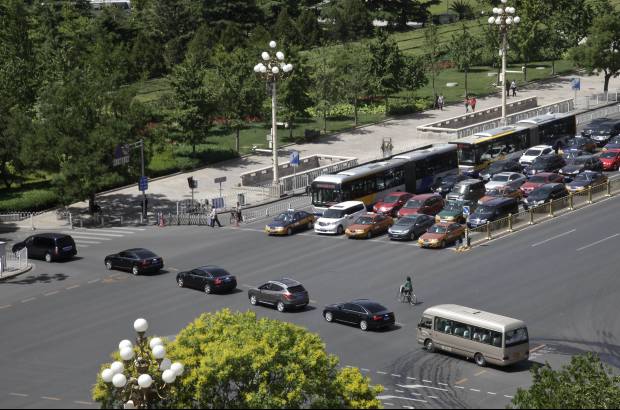 AP - 27 de mayo 2014. Beijing Changan Blvd, cerca de la Plaza de Tiananmen.