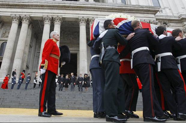 AP - La solemnidad marc&#243; el funeral de la exprimera ministra brit&#225;nica conservadora Margaret Thatcher.