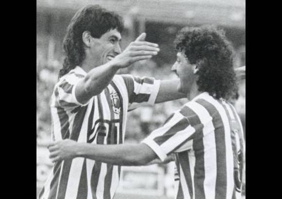 FOTOs archivo, Manuel Saldarriaga y Jaime P&#233;rez - El andino Juan Jairo Galeano y su compa&#241;ero y amigo Andr&#233;s Escobar. Parec&#237;an hermanos.