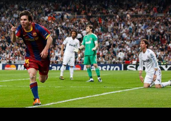 Reuters - El primer duelo de las semifinales de la Liga de Campeones entre merengues y azulgranas, el tercer derbi del a&#241;o entre los espa&#241;oles, finaliz&#243; 0-2 a favor del Barcelona en el Santiago Bernab&#233;u, la cancha del Real Madrid.
