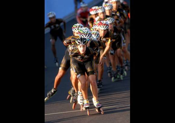 Cortesía Fedepatín - El grupo colombiano en plena jornada de entrenamiento en territorio asiático.
