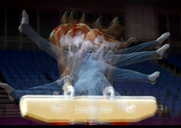 Reuters - Efecto para seguir los movimientos del gimnasta.