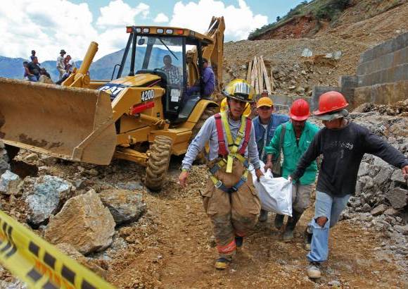 Esteban Vanegas - Esta planta de exploración de material para la construcción está ubicada cercana a la Autopista Medellín-Bogotá.