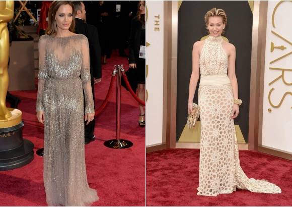 AFP - Angelina Jolie de Elie Saab y Portia de Rossi de Naeem Khan.