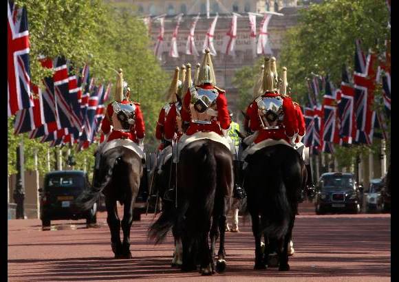 Reuters - La banda de música participó, pero no tocó dada la temprana hora en la que se realizó el ensayo del desfile.