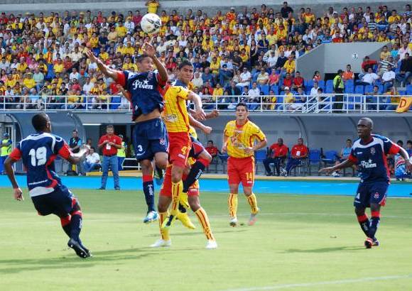 Cortesía Diario del Otún - En empate rojo acabó sequía de Felipe Pardo. El DIM igualó 2-2 con Pereira en la capital de Risaralda.