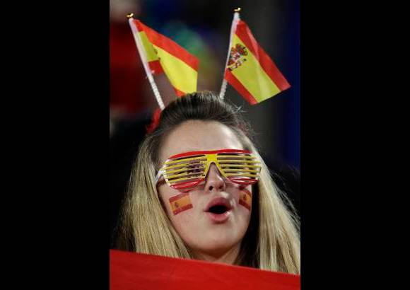 AP - España contó con un gran acompañamiento en el Ellis Park Stadium.