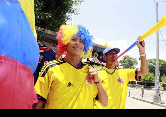 Foto Colprensa - El ambiente se calent&#243; en la capital atlanticense con la presencia de la Selecci&#243;n para la Eliminatoria.
