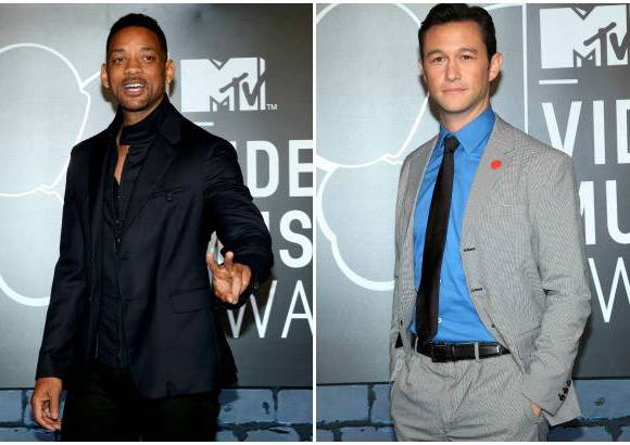 Reuters - Los actores Will Smith y Joseph Gordon Levitt a su llegada a los Premios MTV.