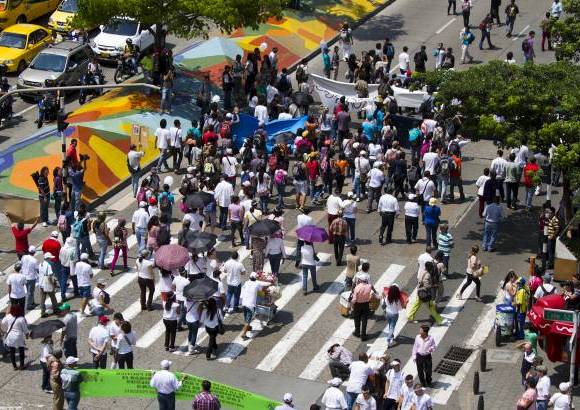 Esteban Vanegas - La marcha por la paz en Medell&#237;n recorri&#243; las calles del centro.