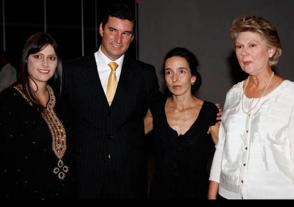Jaime P&#233;rez - Catalina V&#233;lez, Juan Cadavid, la dise&#241;adora Juliana Correa y Patricia de Malabet.