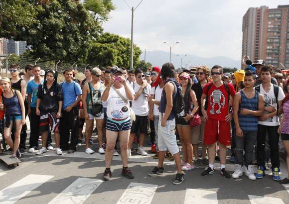 Manuel Saldarriaga - En Medell&#237;n se realiz&#243; el D&#237;a sin pantalones, que seg&#250;n sus organizadores se trat&#243; de una marcha para defender la libertad de expresi&#243;n.