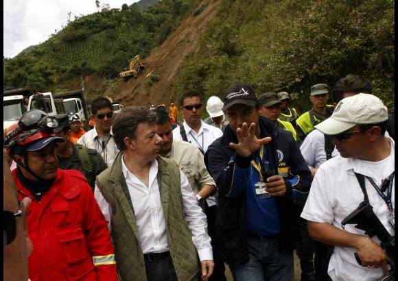 Jaime Pérez - El presidente Santos expresó su solidaridad con las familias afectadas por la tragedia y anunció ayudas económicas.