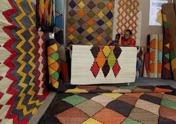 - La feria Expoartesano trae una exhibición de trabajos de todos los rincones del país. Acá, imagen de las esteras en palma de fique, provenientes de Candelaria, Cesar.