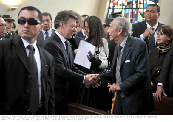 Cortes&#237;a - A la misa de car&#225;cter privado asisti&#243; el Presidente Juan Manuel Santos en compa&#241;&#237;a de su esposa Clemencia Rodr&#237;guez de Santos.