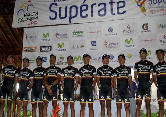 Cortes&#237;a Luis Barbosa - Este lunes se cumpli&#243; en Puerto Gait&#225;n, Meta, la presentaci&#243;n oficial de los equipos que participar&#225;n en la Vuelta a Colombia-Sup&#233;rate, que se tiene programada del 12 al 24 de junio.