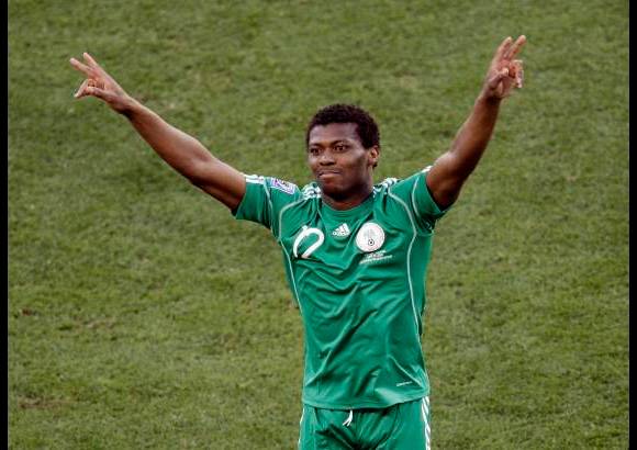 AP - Kalu Uche, jugador del Almería español, anotó el tanto de Nigeria.