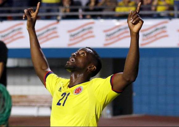 AP - Jackson Martínez fue la figura del encuentro al anotar dos tantos que confirman el buen momento del delantero chocoano, que jugó en reemplazo de Falcao García.