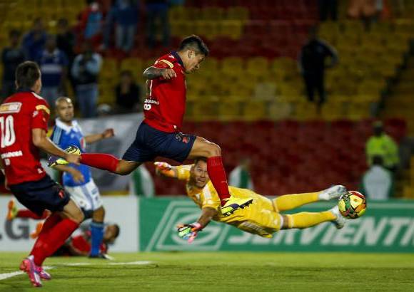 FOTO COLPRENSA - Una tripleta de Germ&#225;n Cano y un tanto de Javier Calle permitieron el triunfo 4-1 sobre Millonarios.