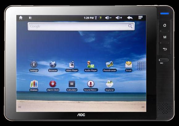 Cortesía - AOC tiene su minitabletas Breeze que es la única con pantalla táctil de 8 pulgadas. Este dispositivo que usa el sistema operativo Android tiene un peso de 500 gramos.