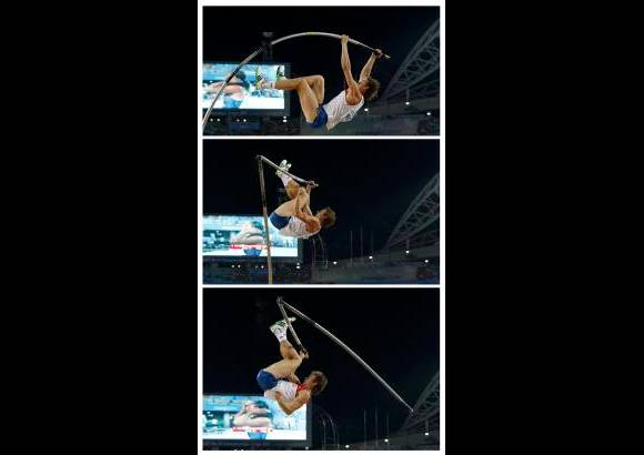 Reuters - Un problema en el salto sin graves consecuencias.