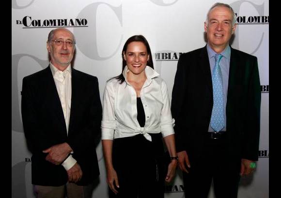 Edwin Bustamante Restrepo - Adriana González, gerente de Medellín Convention & Visitors Bureau y Federico Restrepo Posada, gerente de EPM, en compañía de Jaime Orozco.