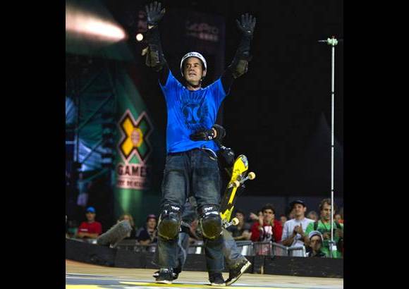 ESTEBAN VANEGAS - ENVIADO ESPECIAL - El experimentado skate brasile&#241;o, Bob Burnquist, de 36 a&#241;os, conquist&#243; la medalla de oro en esta modalidad con su 720 Rodeo Flip.