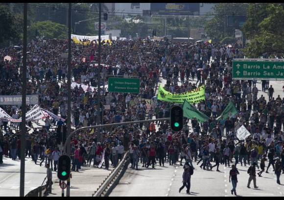 Esteban Vanegas - Varias manifestaciones se presentaron en el pa&#237;s el d&#237;a de las marchas de apoyo al paro nacional agrario. La imagen corresponde a la concentraci&#243;n que se realiz&#243; en Medell&#237;n.