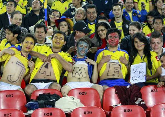 Colprensa - La &quot;jamesman&#237;a&quot; se apodera de los hinchas de Colombia.