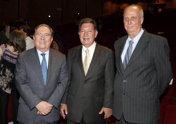 Fotos juan antonio sánchez - Guillermo Botero, presidente nacional de Fenalco; Carlos Gutiérrez y Óscar Duperly Arango.