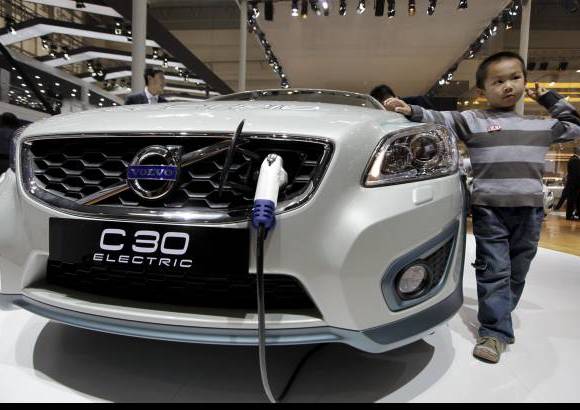 Reuters - Los carros eléctricos también tuvieron su espacio. En la imagen un Volvo C30.
