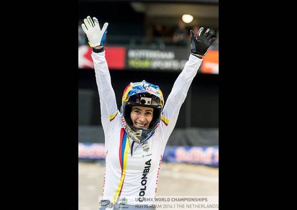 Cortes&#237;a - Paj&#243;n hab&#237;a ganado el s&#225;bado medalla de bronce en la prueba por tiempos. Esta vez se llev&#243; el oro en la final &#233;lite femenina en el Mundial que se disputa en Rotterdam, Holanda.