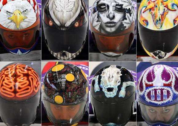 FOTO AFP - Los Juegos Olímpicos de Invierno realizados en Sochi, Rusia, no solo deslumbran por sus escenarios. Sus atletas aprovechan los no tan conocidos deportes para usar curiosos cascos y trajes. FOTO AFP