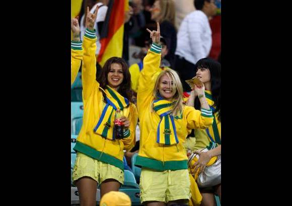 Reuters - La alegr&#237;a de las seguidoras de Australia.