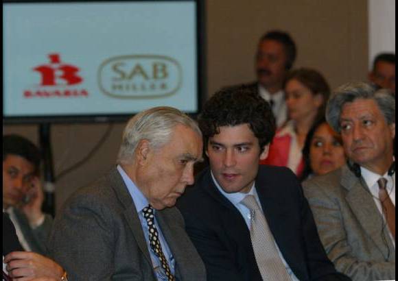 - Julio Mario Santo Domingp en la presentaci&#243;n oficial del nuevo Presidente de Bavaria S.A., el alem&#225;n surafricano Karl Lipper.