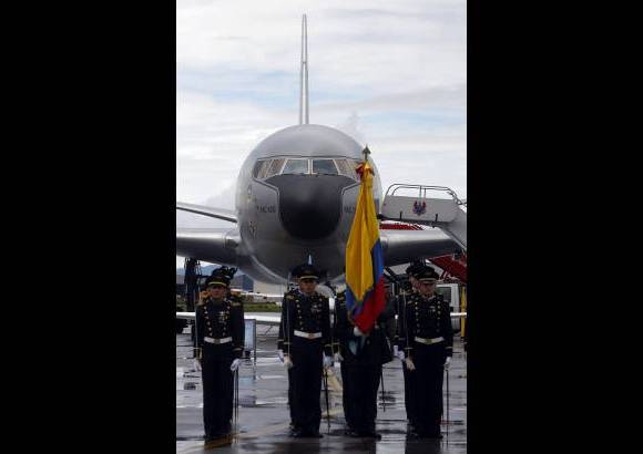 Luis Eduardo Noriega-Colprensa - El avi&#243;n Boeing KC-767 J&#250;piter&quot;fue modificado en Israel para su nueva funci&#243;n de transporte multimisi&#243;n y avi&#243;n cisterna, y se convierte en la aeronave m&#225;s grande en el inventario de las Fuerzas Militares de Colombia.