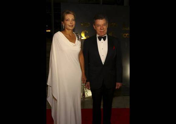 Edwin Bustamante - El presidente Juan Manuel Santos junto a su esposa, Mar&#237;a Clemencia Rodr&#237;guez.