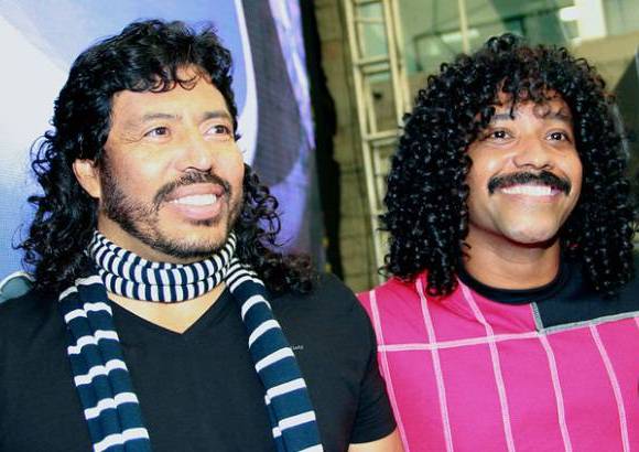 Colprensa - Ren&#233; Higuita y el actor John Alex Castillo