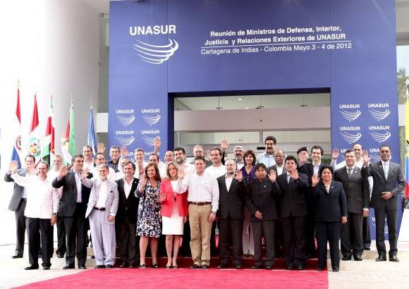 Cortes&#237;a Canciller&#237;a - Los ministros de Relaciones Exteriores, Defensa, Interior y Justicia de Unasur se reunieron en Cartagena.