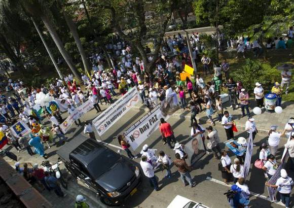 Esteban Vanegas - El buen clima acompa&#241;&#243; la marcha en Medell&#237;n.