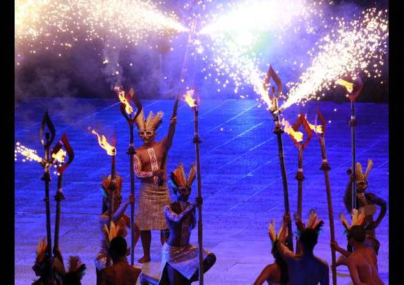 Colprensa - Se prendió la fiesta deportiva de los Juegos Mundiales 2013. El estadio Pascual Guerrero fue el lugar de inauguración de estas justas.