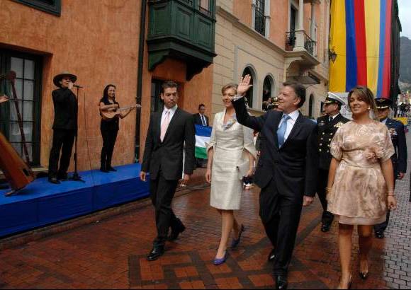 Reuters - La familia presidencial: Juan Manue, Mar&#237;a Clemencia Rodr&#237;guez, Mart&#237;n y Mar&#237;a Antonia.