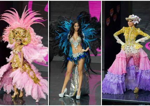 Reuters - Fabiana Granados, Miss Costa Rica; Guadalupe Gonzalez, Miss Paraguay y Gabriela Isler, Miss Venezuela.