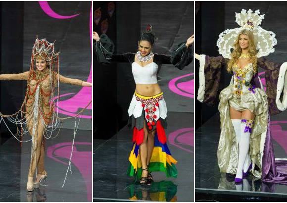Reuters - Alba Delgado, Miss El Salvador; Amanda Ratnayake, Miss Sri lanka y Amy Willerton, Miss Gran Breta&#241;a.