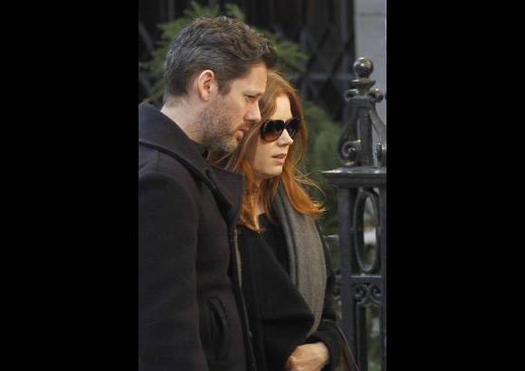 AP - A la ceremonia asistes sus colegas actores. En la imagen Amy Adams con su pareja, Darren Le Gallo.