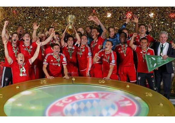 Reuters - La Copa de Alemania la logró el Bayern al vencer en Berlín al Stuttgart. Jupp Heynckes dejó de ser director técnico dejando al equipo con la Triple Corona.